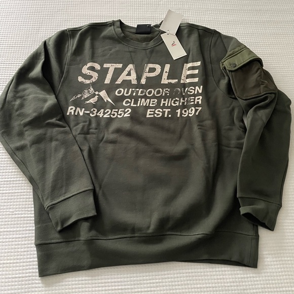 New Staple Outdoor Divison Crewneck Sweatshirt - Picture 2 of 5